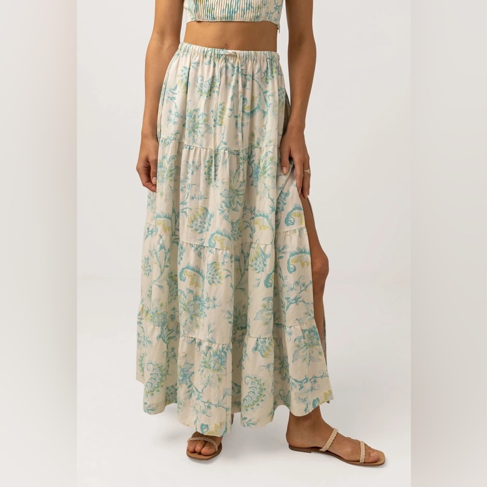 Rhythm Cairo Paisley Tiered Maxi Skirt